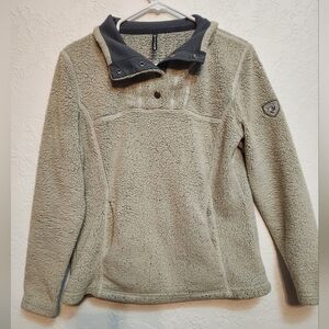 Kuhl Jacket Womens Small Light Grey Furry Fleece Outerwear